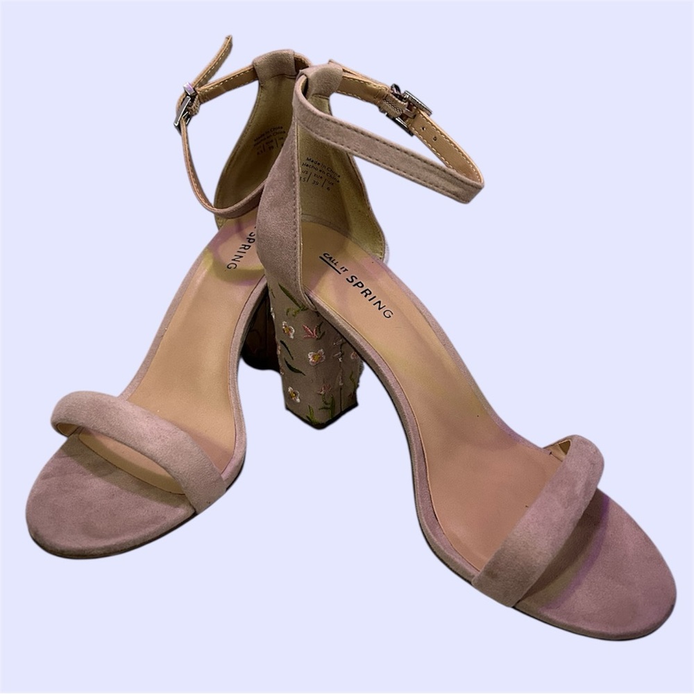 Call It Spring Embroidered Floral Heels